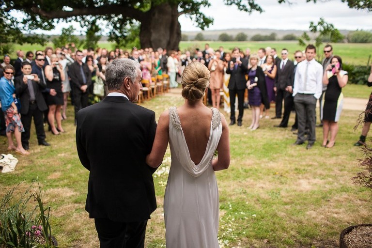 Click here to view the wedding gallery. Image of bride and father by Ben Marden